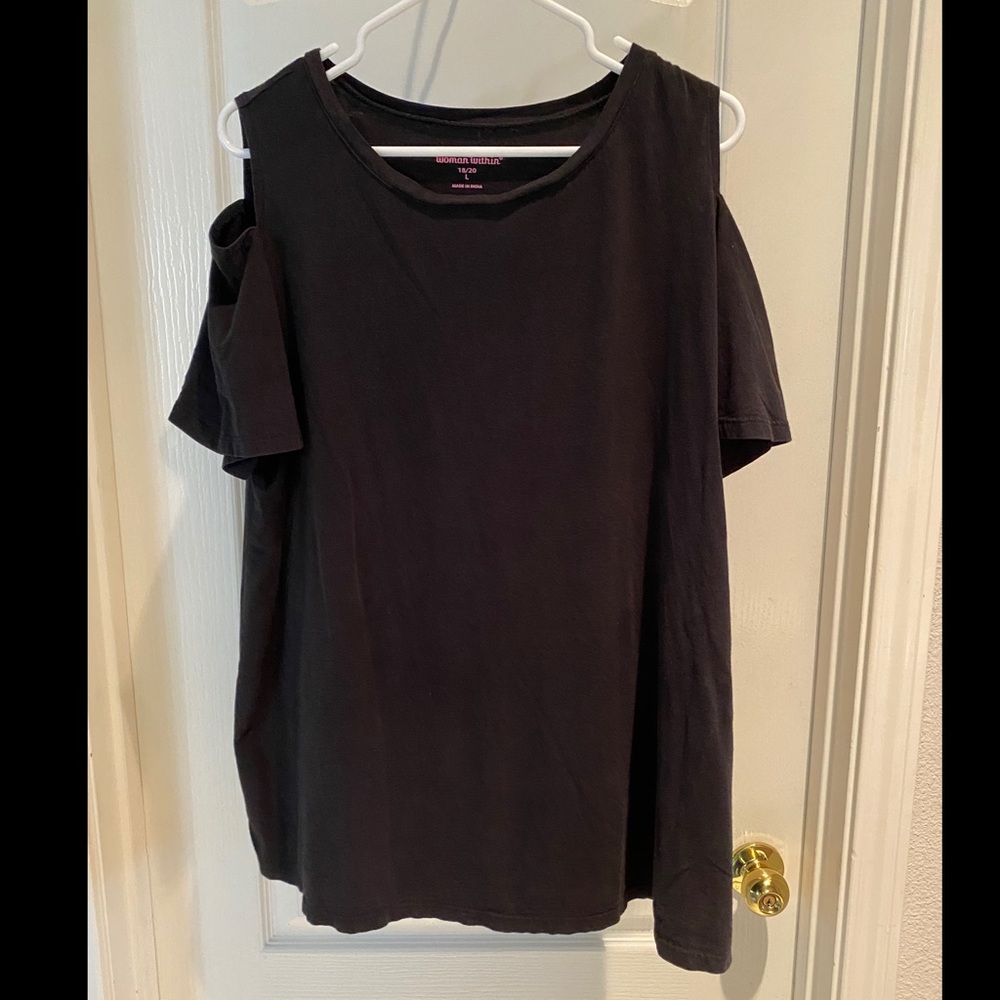 Woman Within Cold Shoulder Shirt